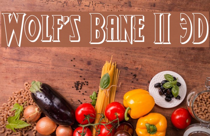 Wolf's Bane II 3D フォント examples