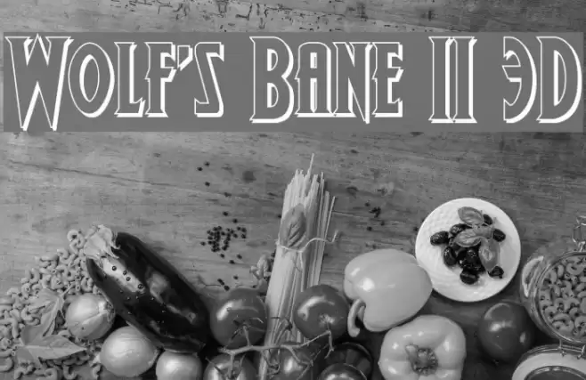 Wolf's Bane II 3D Font examples