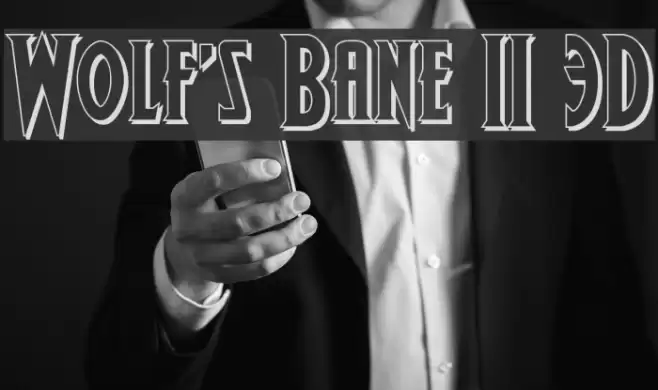 Wolf's Bane II 3D Font examples