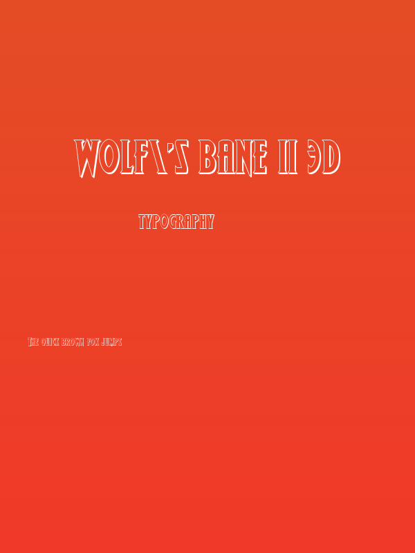 Wolf's Bane II 3D Poster