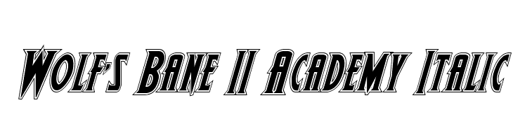 Wolf's Bane II Academy Italic Polices