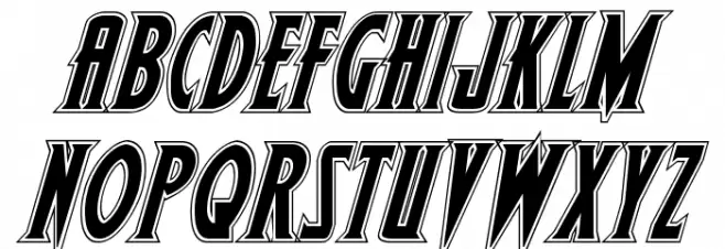 Wolf's Bane II Academy Italic 字体 大写