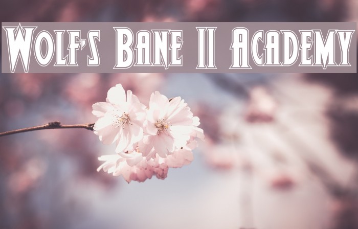 Wolf's Bane II Academy Font examples