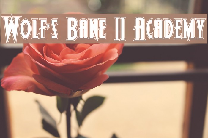 Wolf's Bane II Academy Font examples