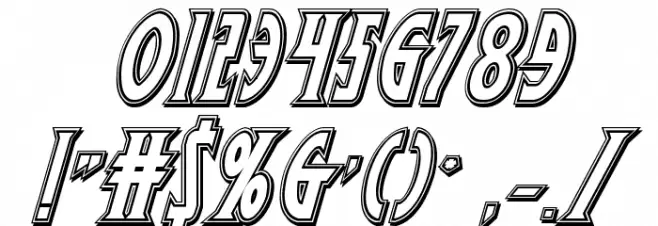 Wolf's Bane II Engraved Italic Font OTHER CHARS