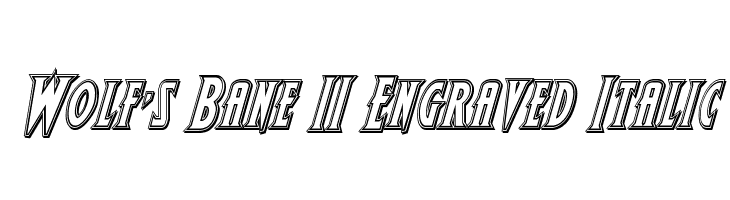 Wolf's Bane II Engraved Italic Шрифта
