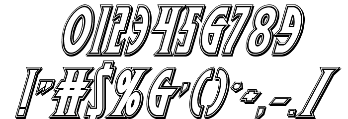 Wolf's Bane II Engraved Italic Font OTHER CHARS