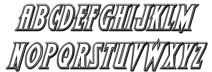 Wolf's Bane II Engraved Italic Font LOWERCASE