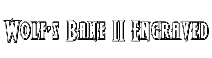 Wolf's Bane II Engraved Font