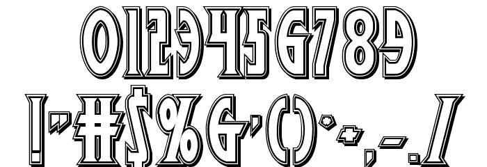 Wolf's Bane II Engraved Font OTHER CHARS