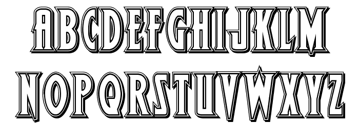 Wolf's Bane II Engraved Font LOWERCASE