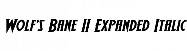 Wolf's Bane II Expanded Italic 