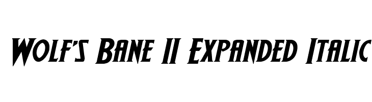 Wolf's Bane II Expanded Italic Fuentes