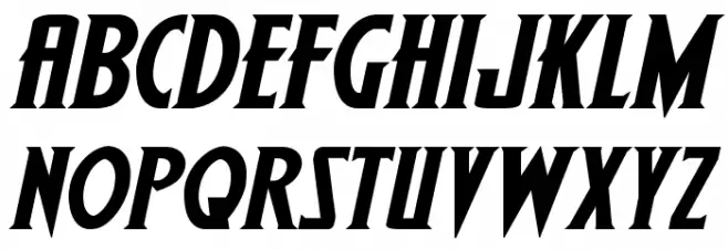 Wolf's Bane II Expanded Italic خط أحرف كبيرة