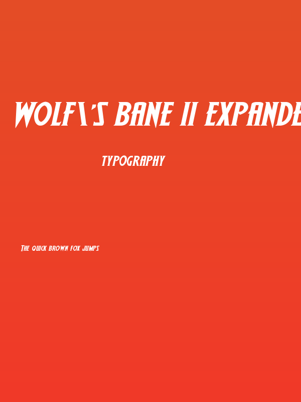 Wolf's Bane II Expanded Italic Poster