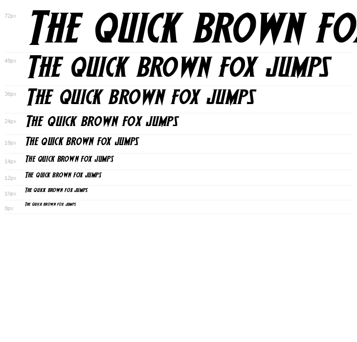 Wolf's Bane II Expanded Italic Waterfall