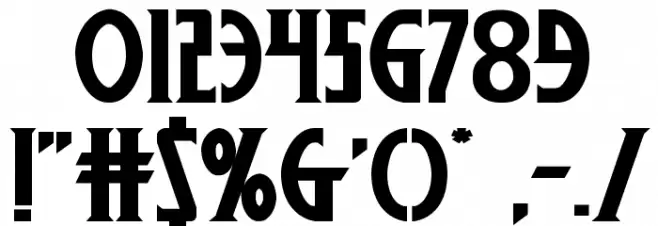 Wolf's Bane II Expanded Font OTHER CHARS