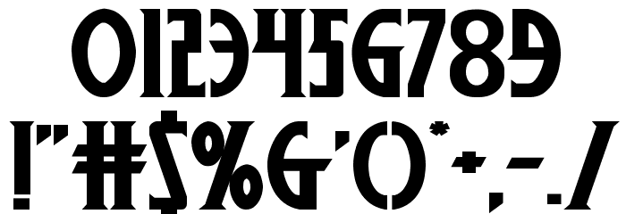 Wolf's Bane II Expanded Font OTHER CHARS