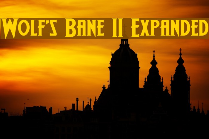 Wolf's Bane II Expanded Font examples