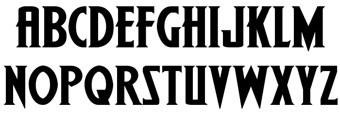 Wolf's Bane II Expanded Font LOWERCASE