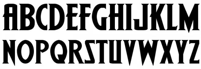 Wolf's Bane II Expanded Font Litere mari