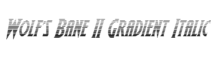 Wolf's Bane II Gradient Italic Fonte