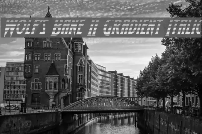 Wolf's Bane II Gradient Italic Font examples