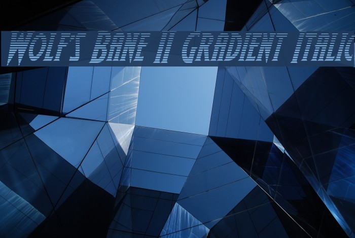 Wolf's Bane II Gradient Italic Font examples