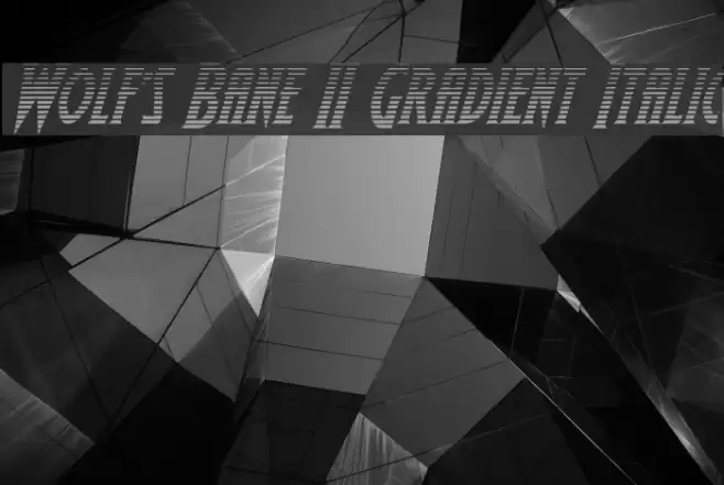 Wolf's Bane II Gradient Italic Polices examples