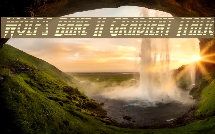 Wolf's Bane II Gradient Italic Font examples