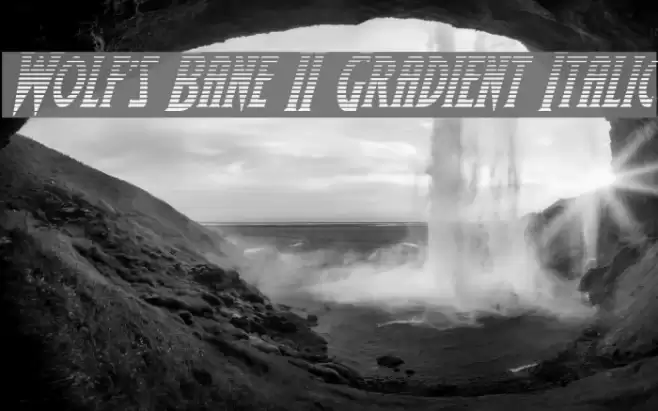 Wolf's Bane II Gradient Italic Polices examples