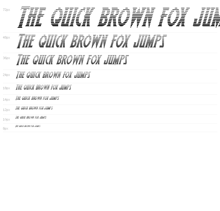 Wolf's Bane II Gradient Italic Waterfall