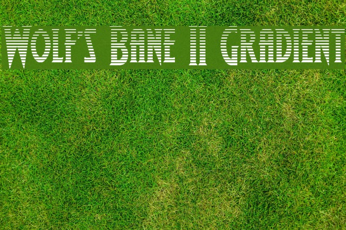 Wolf's Bane II Gradient Font examples