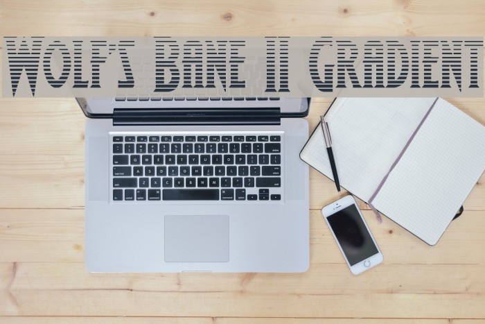 Wolf's Bane II Gradient Font examples