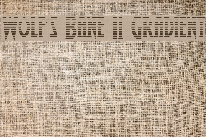 Wolf's Bane II Gradient Font examples
