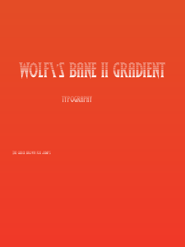 Wolf's Bane II Gradient Poster