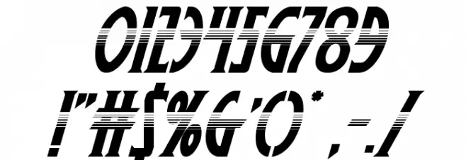 Wolf's Bane II Halftone Italic Font OTHER CHARS