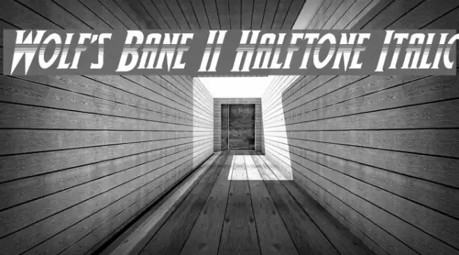 Wolf's Bane II Halftone Italic Font examples