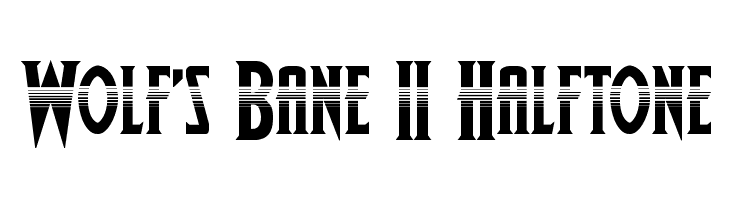 Wolf's Bane II Halftone Font