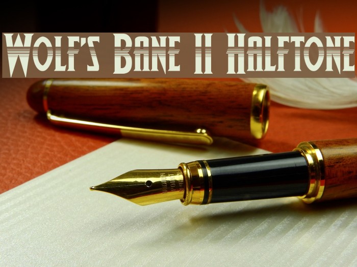 Wolf's Bane II Halftone Font examples