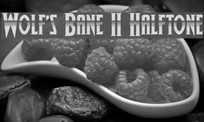 Wolf's Bane II Halftone Font examples