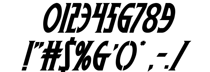 Wolf's Bane II Italic Font OTHER CHARS