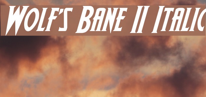 Wolf's Bane II Italic Font examples