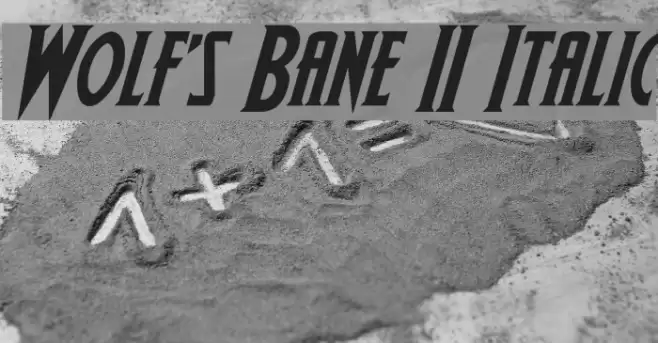 Wolf's Bane II Italic Font examples