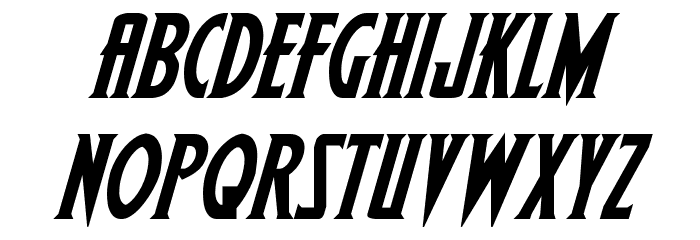 Wolf's Bane II Italic Font LOWERCASE