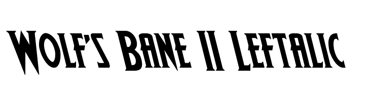 Wolf's Bane II Leftalic  font caratteri gratis