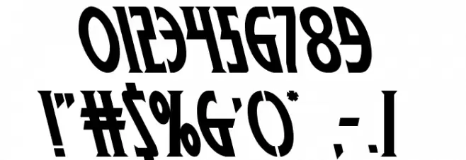 Wolf's Bane II Leftalic Font OTHER CHARS