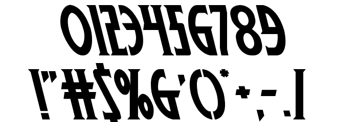 Wolf's Bane II Leftalic Font OTHER CHARS