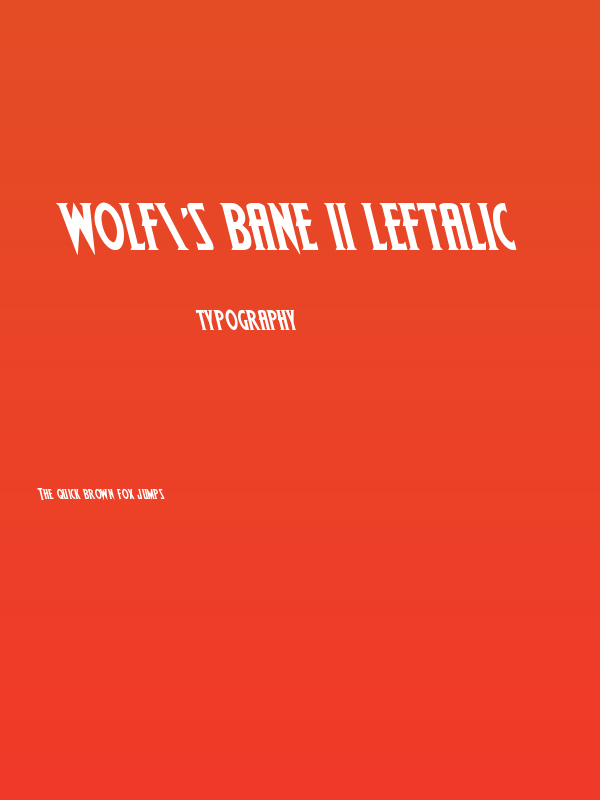 Wolf's Bane II Leftalic Poster