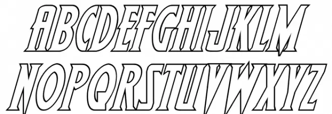 Wolf's Bane II Outline Italic Schriftart Groß